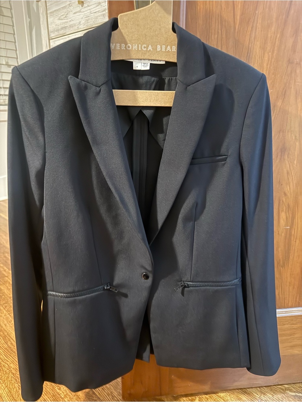 Veronica Beard Black Single-Button Tailored Blazer